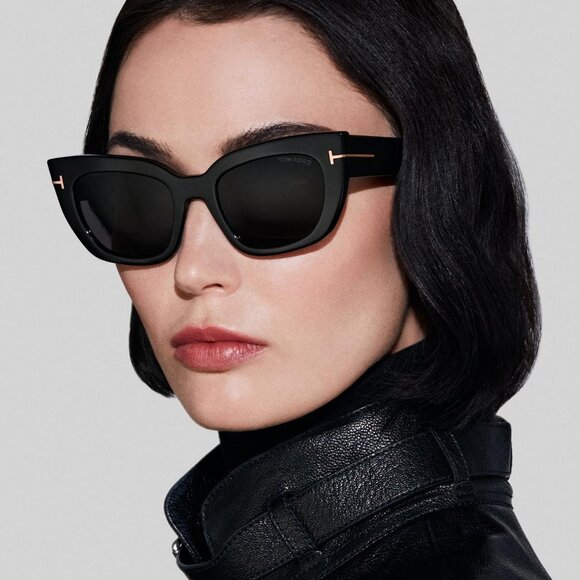 Tom Ford Athena FT1190 52H Cat Eye Sunglasses - Havana\\Brown Polarized